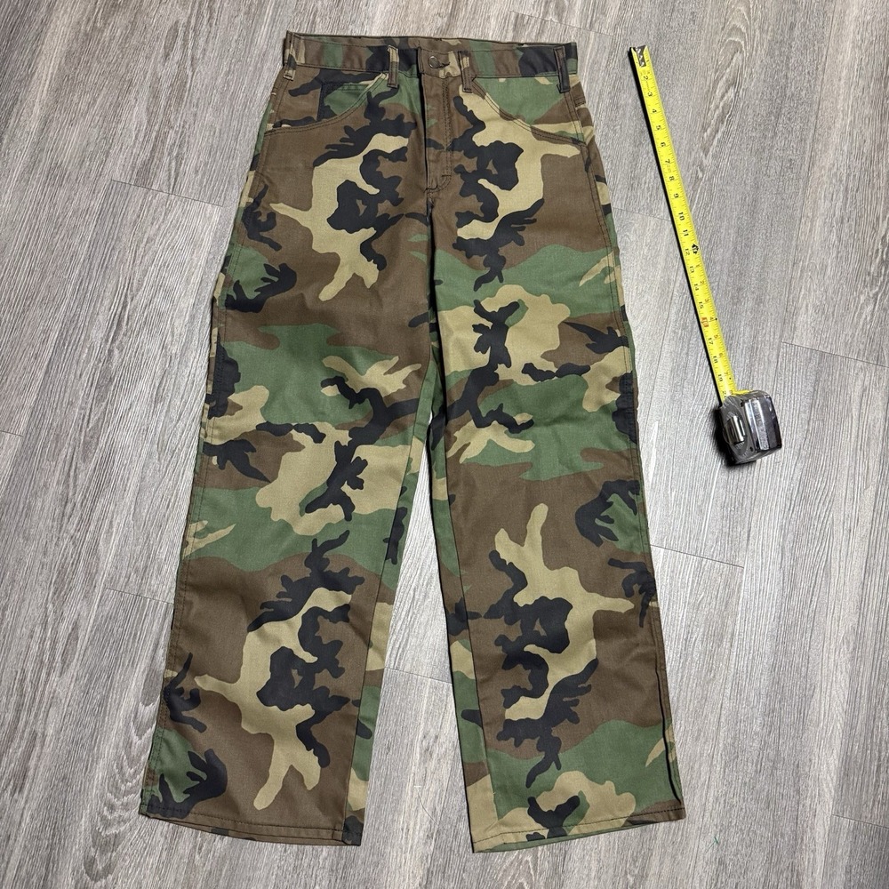 Vintage Pointer Brand Woodland Camo Pants Made In USA 32x30 Workwear Hunting